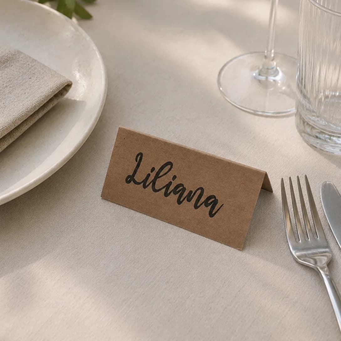 Cartão de Lugar Tenda para Eventos
